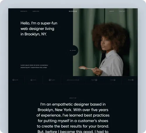 免费Webflow 模版范本用于作品集Portfolio Template